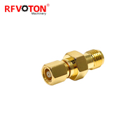 Adaptateur SMA en laiton plaqué or, connecteur coaxial RF SMA femelle vers SMC femelle, connecteur SMA SMC