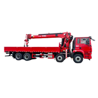 Grue sur camion Shacman 8x4 de 18 tonnes, sur mesure en usine, avec essieu réducteur de 16 tonnes et cabine de levage hydraulique pour projets à l'étranger