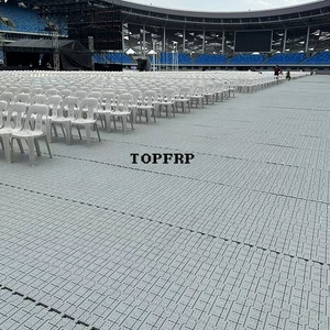 Interlocking Modular PP <b>Plastic</b> Outdoor Turf Protection Event Flooring for Concert Party - Product Image 6
