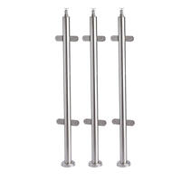 Balustrade de balcon extérieure en acier inoxydable 316, poteau de terrasse en verre, la plus vendue