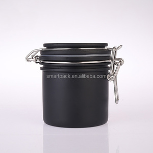Pot <span class=keywords><strong>Kilner</strong></span> en plastique PET de haute qualité 200ml noir cosmétiques soins de la peau Gel Lotion emballage Clip Top Jar - Product Image 2