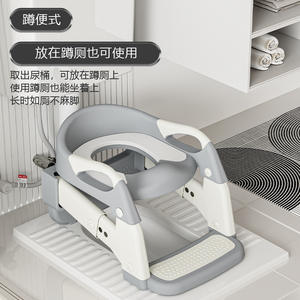 Asiento de inodoro para niños con taburete plegable, silla de entrenamiento para ir al baño para niños y niñas, material PP multifuncional - Product Image 4