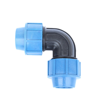 DN40 90 Coude PP Connecteurs rapides Raccords à compression haute pression pour plomberie domestique Coude 40MM avec filetage BSP pour tuyau HDPE