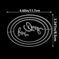 Matrice de découpe en métal à bordure ovale pour albums photo DIY, boîtes cadeaux, cartes en papier, cartes de vœux et scrapbooking