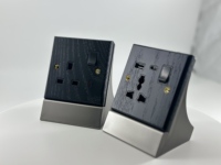 Interruptor de Palanca Elegante de Madera de Nogal, Estándar del Reino Unido 86, Duradero, de 1/2/3/4 Vías, Precio Directo de Fábrica, para Uso Doméstico y Hotelero
