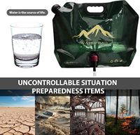 Conteneurs d'emballage d'eau en plastique PE portables 5L 10L 15L poche de bec de stockage de gallon clair pour boire de l'eau jus vin bière