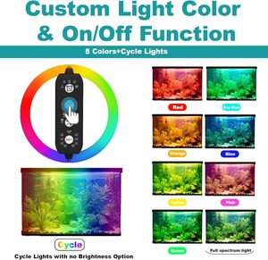 SEAOURA SR-629 수중 수족관 조명 풀 스펙트럼, 24시간 연속 자연주기 타이머, 어항 식물용 밝기 조절 가능 - Product Image 5