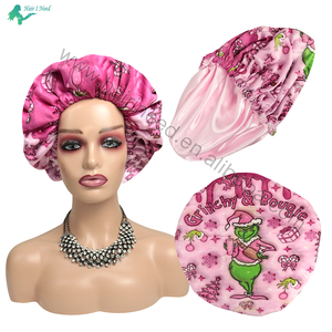 Logo personnalisé Hiver <span class=keywords><strong>Chaud</strong></span> <span class=keywords><strong>Bonnet</strong></span> Chapeau Femmes Velours Cheveux Bonnets Double Couche Sommeil <span class=keywords><strong>Bonnet</strong></span> - Product Image 5