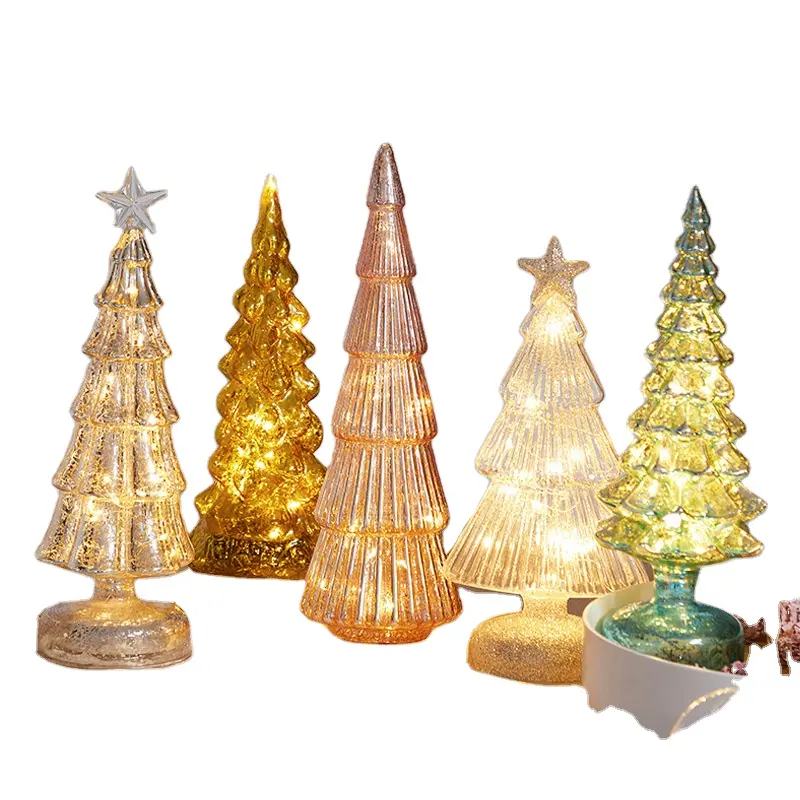 Рождественские украшения, стеклянная елка, окно торгового центра, комнатная атмосфера, декорация, домашний декор