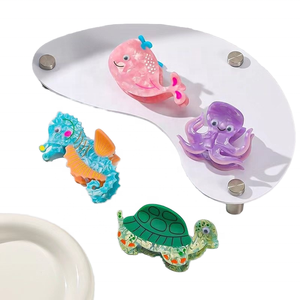 2024 été nouvelle mode femme pince à cheveux haute qualité Marine acide acétique délicat doux requin conception - Product Image 1
