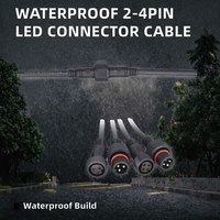 Câble de connexion LED étanche IP67 à conducteurs solides 2, 3 et 4 broches avec isolation PVC, connecteurs mâle et femelle, câble d'extension