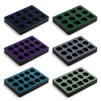 Insert en mousse EVA floquée personnalisé pour boîte cadeau à vin, support de bouteille imperméable laminé en velours, emballage