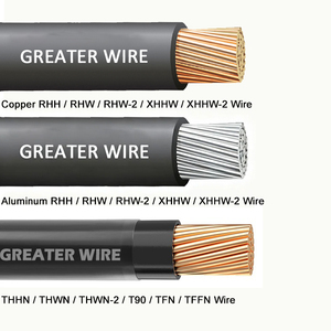 Hot bán 1 4 6 8 <span class=keywords><strong>10</strong></span> AWG 1/0 2/0 4/0 lõi đơn dây dẫn đồng xlpe dây cáp điện thhn thwn rhh rhw xhhw Cáp XHHW-2 - Product Image 4