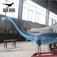 Modèle de plesiosaur marin animatronique grandeur nature avec membres mobiles, jet d'eau et son de rugissement pour exposition en parc à thème ou aquarium