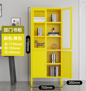 Armario Esquinero Metálico para Sala de Estar con Puertas Batientes y Patas - Product Image 4