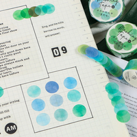 LABON Ruban Washi Transparent à Points Ronds, Palette Macaron, Autocollants d'Annotation pour la Bible, le Journaling, les Notes de Lecture, les Onglets d'Indexation