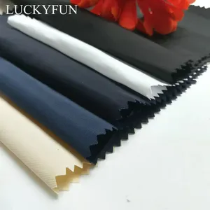 100% Polyester Twill giả bộ nhớ không thấm nước Đồng bằng đôi sợi ngang vải