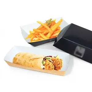 Good Product Multi Size White Brown Food Packaging Tray Paper Boxes