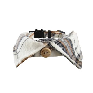 Collares para Gatos de Algodón a Cuadros con Lazo y Hebilla Ajustable, Diseño Clásico para Gatos Pequeños, Todas las Temporadas - Product Image 2