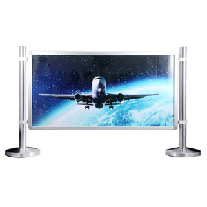 Supporto per frangivento pubblicitario in alluminio barriera per barrette per bar - Product Image 1