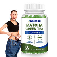 Ausreson OEM Complément Minceur Gommeux à l'Extrait de Thé Vert Matcha Bio Brûleur de Graisse Vitamines Végétaliennes Gommes au Thé Vert Matcha