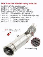 SYPES voiture tuyau de descente pour bmw N20 F30 320i 328 F32 F33 420i 428i F20 F21 128i F22 220i 228 tuyau d'échappement usine personnalisé de haute qualité