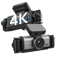 Caméra embarquée 4K avant/arrière 360 degrés 4 canaux avec WiFi et GPS pour voiture