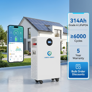 แบตเตอรี่โซลาร์ไฮบริดแบบติดผนัง VANYO 51.2V LiFePO4 ความจุ 314Ah 6000 รอบการใช้งาน รองรับการสื่อสารแบบ CAN พร้อมระบบจัดการแบตเตอรี่ในตัว (BMS) สำหรับ OEM - Product Image 1
