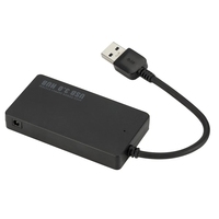 Adaptador de concentrador USB 3,0 de 4 puertos de alta velocidad, divisor convertidor de cable de datos para PC, portátil, Stock disponible