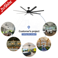 Ventilateur de plafond intelligent 1stshine avec lumière, moteur réversible à pales ABS, design élégant, 6 vitesses, qualité professionnelle, application mobile pour maison connectée
