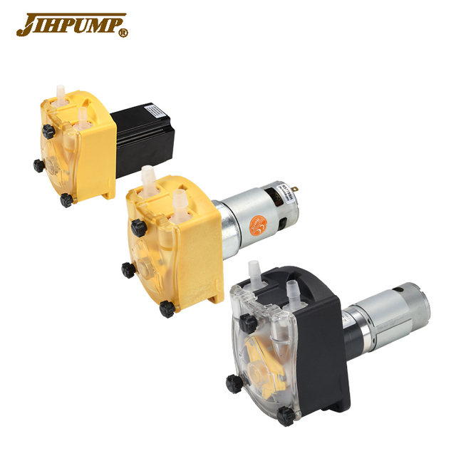 JIHPUMP High Pressure Small Mini Micro Peristaltic Pump High Precision for Water Liquid Dosing Gel Grease Transfer Cream