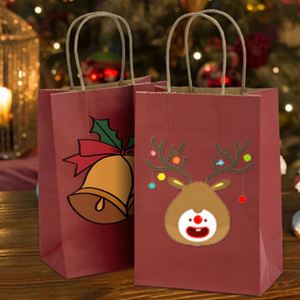 Wholesale Eco-Friendly Custom Kraft Paper <b>Bag</b> with Handle Pink Printed Logo Portable for Supermarket Use - Product Image 6