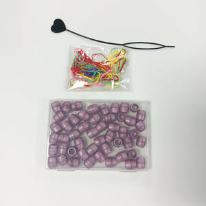 50pcs perles personnalisées en forme de coeur pour grosses tresses et perles de cheveux de coiffure pour tresses <span class=keywords><strong>Topsy</strong></span> <span class=keywords><strong>Tail</strong></span> Hair Beader - Product Image 2