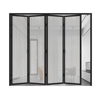 Porte pliante intérieure personnalisée en alliage d'aluminium silencieuse, double vitrage, coupe-vent, pour villa, maison, bureau, chambre, balcon, usage de cloisonnement