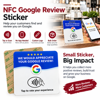 Carte de commentaires Google sans contact en acrylique personnalisée avec code QR pour les cartes de commentaires des magasins