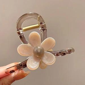 Handgemaakte Koreaanse Vintage Stijl Bloem Haarclip Kleine Haai Clip Voor Lang Dik Krullend Haar Vrouwelijke Plastic Groothandel - Product Image 2