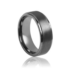 Pure Tantalum Ring Natural Grey Color High Polished Wedding Ring