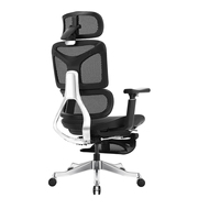 Chaise de bureau ergonomique respirante avec accoudoirs 5D, dossier en maille réglable en hauteur et ajustement avant-arrière du siège pour le bureau à domicile
