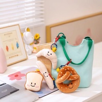 OEM ODM Personnalisé Porte-clés en peluche alimentaire fait main, Poupée en peluche Breadman, Boîte mystère, Pendentif, Breloque de sac, Cadeau, Peluches en forme de pain