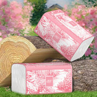 Boîte de mouchoirs en papier doux rose pour la maison, le bureau et l'hôtel