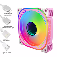 Ventilateur de refroidissement PC ARGB 120 mm avec éclairage LED coloré, roulement fluide, 16 dBA silencieux, 38 CFM, 12 V pour boîtiers d'ordinateurs de jeu