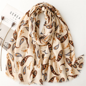 Stile retrò stile femminile <span class=keywords><strong>elegante</strong></span> con motivo floreale motivo floreale in cotone con motivo a forma di fiore sciarpe <span class=keywords><strong>nero</strong></span> Beige anacardi lamina d'oro Glitter scialli - Product Image 2