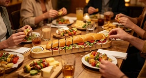 <span class=keywords><strong>Tabla</strong></span> <span class=keywords><strong>de</strong></span> servir <span class=keywords><strong>de</strong></span> bambú QM para baguettes con ranuras para salsa y guías <span class=keywords><strong>de</strong></span> corte, bandeja larga para <span class=keywords><strong>cortar</strong></span> pan francés, apta para alimentos, 3.8cm <span class=keywords><strong>de</strong></span> grosor - Product Image 5