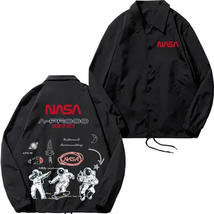 Jaket Nasa Bordir Kustom Pria, Baju Jalan Kerah Turndown, Jaket Boomber Pria, Mantel Fashion Pria, Jaket Nasa 2022