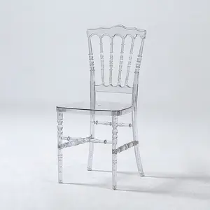Набор прозрачных акриловых стульев для столовой, свадебный набор из стула для французской столовой, тростниковый стул