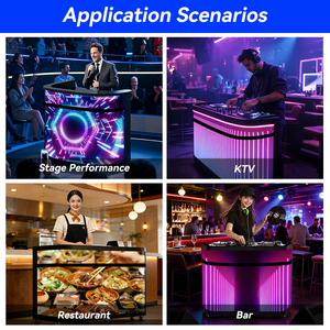 Mesa LED Inteligente para DJ con Efectos Dinámicos 4K HDR10+ <span class=keywords><strong>Adobe</strong></span> RGB 98% - para Bodas, Galas Corporativas, Vida Nocturna - Control de Brillo por Aplicación - Product Image 3