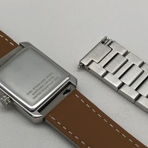 Relojes para Hombre de Lujo, <span class=keywords><strong>Correa</strong></span> Intercambiable de Acero y Cuero Genuino, <span class=keywords><strong>Reloj</strong></span> de Cuarzo Resistente al Agua, Personalizable con <span class=keywords><strong>Mi</strong></span> Propio Logotipo - Product Image 3