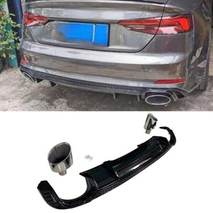 Pour Audi A5 2017-2020 : Kit Carrosserie Diffuseur de Pare-chocs Arrière, Lame de Pare-chocs Arrière, Embout d'Échappement Arrière, Accessoires Auto - Product Image 2