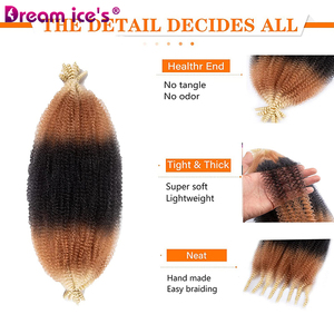 Afro Kinky Twist 16-30 pouces Tresses crochet pré-peluchées Cheveux de printemps Afro Twist Synthétique Crochet Tressage Cheveux Afro Spring Twist - Product Image 2