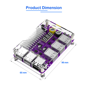 บอร์ดแปลงไฟ ATX 24 พิน พร้อมพอร์ต USB 12 ช่อง รองรับ QC 2.0 3.0 ชาร์จเร็ว พร้อมหน้าจอแสดงแรงดันไฟฟ้าแบบดิจิตอล สำหรับประกอบคอมพิวเตอร์ตั้งโต๊ะ DIY - Product Image 3